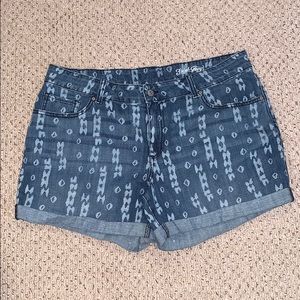 Faded Glory Patterned Jean Shorts